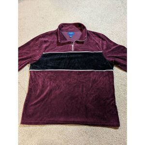 Vintage Arizona Velour 1/4;zip Polo style shirt. Size XL